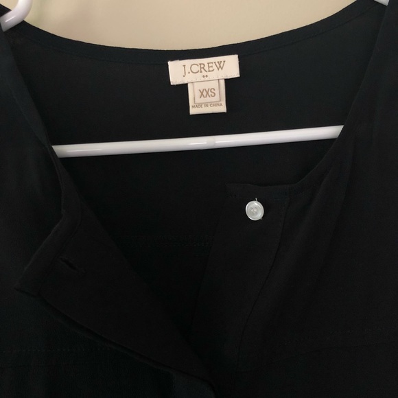 J. Crew Factory Covered-Button Crepe Henley Tunic - Picture 3 of 4